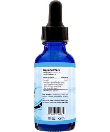 Absonutrix White Willow Bark Extract 590 mg 4 Fl Oz Drops 200 Servings Bioavailability Quick Absorption Potent Ingredients Cruelty-Free Products Third-Party Tested Non-GMO Made in USA - Buy Online on GoSupps.com