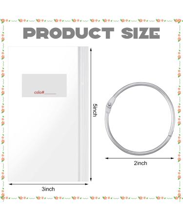 Floss Organizer Bags with 2 Inch Binder Ring Clips - Embroidery Floss Storage Book Rings for Thread Flash Cards (200 Pcs) - Buy Online on GoSupps.com