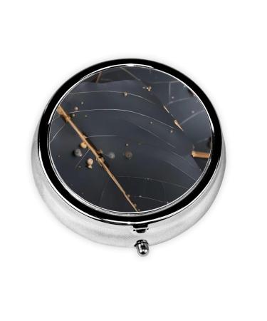 Enchanted Plant Leavesround Pill Box 3 Compartment Round Pill Box Organizer #Portable Travel Pill Box for Traveling.