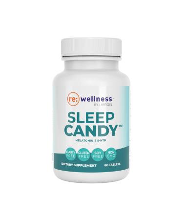Reignite Wellness by JJ Virgin | Sleep Candy | Chewable 5-HTP Supplement with Inositol, Vitamin B6, Melatonin & L-Theanine for Adults | Lemon Flavor | 60 Tablets