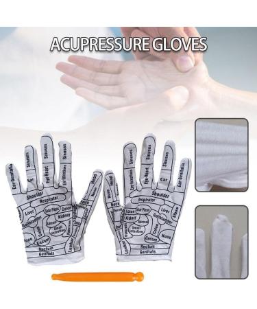 Buy Reusable White Massage Gloves for Hand Reflex Zone & Acupressure - K3F5 Peeling Tools - International Shipping Available - Buy Online on GoSupps.com