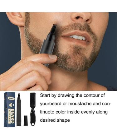 GXFC Bart Fillstift Set | Professional Barber Pencil with Brush for Eyebrow Hair & Mustache Styling | Facial Repair Tool for Grooming - Buy Online on GoSupps.com