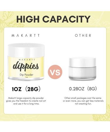 Makartt Yellow Dip Powder for French Manicure - Salon Quality Nail Dip Powder, No Lamp Cure Needed - Buy Online on GoSupps.com