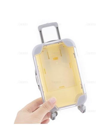 AUEAR Mini Lashes Luggage False Empty Lash Storage Box - Pink & Yellow (2 Pack) - Clear Suitcase Packaging Case for Women & Girls - Buy Online on GoSupps.com