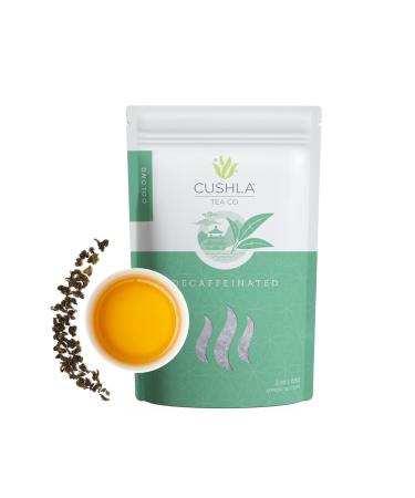 Decaffeinated Oolong Tea Loose Leaf, Hot or Cold Brew, Smoky, Woodsy, Nutty Notes Delicate Toasty Finish - Decaf Oolong Tea Leaves - 3oz CUSHLA Caffeine Free