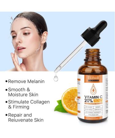 Premium 20% Vitamin C Serum - Hydrating Anti-Aging Face Serum with Hyaluronic Acid & Retinol - 2 Pack (1 Fl Oz Each) - Buy Online on GoSupps.com