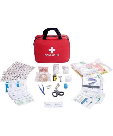 Ykall 180 Piece First Aid Kit for Car, Home, Travel, Camping, Office, Sports | Red Bag with Reflective Cross | Fully Stocked Emergency Survival Supplies - Buy Online on GoSupps.com