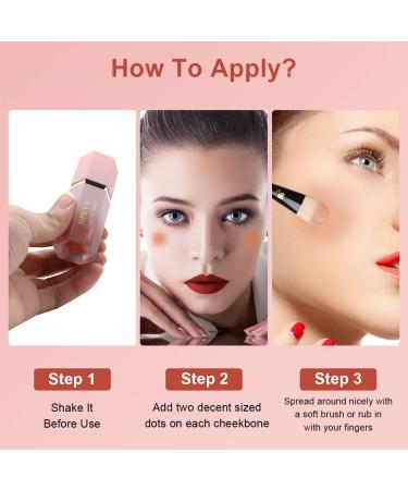 Matte Liquid Blush for Cheeks - Long-Lasting Hypoallergenic Formula in Lucky (03) Shade - Ideal for Mature and Dark Skin Tones - Buy Online on GoSupps.com