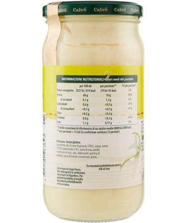 Calve Calv Classic Mayonnaise Mayonnaise Mayonnaise with Glass Sauce 500 ml - Buy Online on GoSupps.com