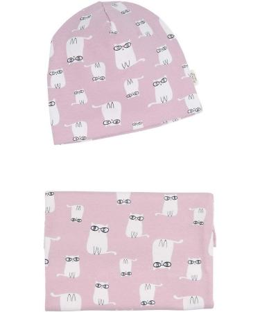 Winter Baby Children's Cotton Hat Scarf Set - Beanie Hats + Tube Scarf (Set of 2) - Color#2 S - 0-6 Months - Buy Online on GoSupps.com