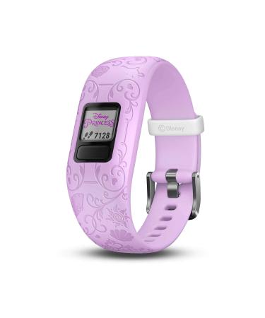 Garmin vivofit jr. 2, Kids Fitness/Activity Tracker, 1-year Battery Life, Adjustable Band, Disney Princess, Purple Disney Princess - New Disney Princess - Purple