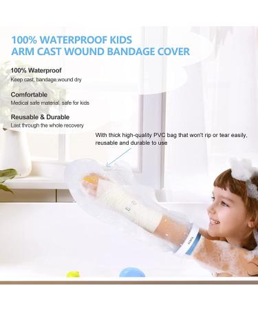 YUNCHI 100% Waterproof Arm Cast Cover for Kids - Reusable Bandage Protector for Broken Arms, Hands, Elbows, Wrists, and Fingers - Watertight Shower Bag for Bathing - Size Kids M - Buy Online on GoSupps.com