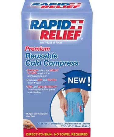Large Reusable Gel Cold Compress - Rapid Relief for Back, Knee, Shoulder, Muscle Aches - 8 x 12 Size - Buy Online on GoSupps.com