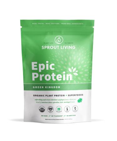 Sprout Living Epic Protein Organic Plant Protein + Superfoods Green Kingdom 1 lb (455 g)
