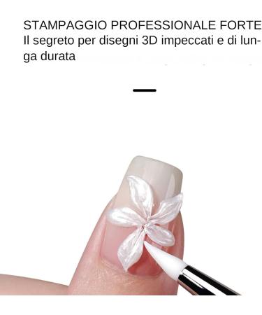 3D Nail Gel - White Carved Non Sticky Gel For Manicure | Solid 3D Nail Rt 5G | Salon Quick Dry Nail Design Supplies | Creative Nail Extension | - Buy Online on GoSupps.com
