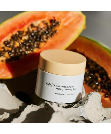 Ondo Beauty 36.5 MULTIACIDS & PAPAYA CLEANSING BALM Baume nettoyant visage d maquillant huile avec extrait de papaye 100 g - Buy Online on GoSupps.com