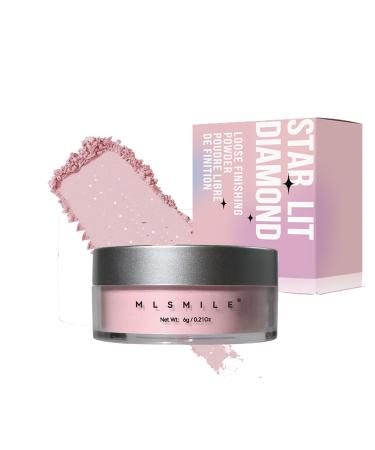 Glitter Finish Powder, Translucent Pink, Oil Control, Waterproof, Long Lasting Makeup Finish, Shimmer Powder for All Skin Types, Kimchi Setting Powder, Powder