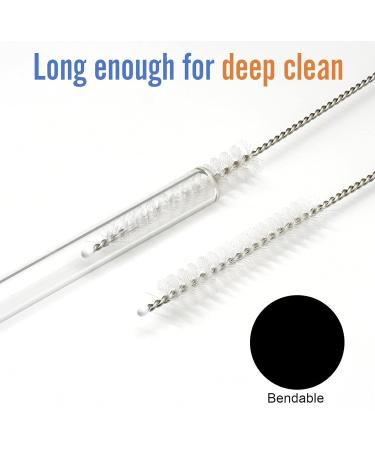 8 Pack Replacement Glass Straws for Stanley Adventure Tumbler 40oz - Reusable & Eco-Friendly - Includes Cleaning Brush - Compatible with Stanley Cup & Water Jug - Buy Online on GoSupps.com