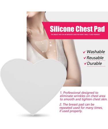 Chest Wrinkles Silicone Pads Prevent Chest Wrinkles Anti Wrinkle Chest Pads for Overnight Smoothing Silicone Pad For Cleavage & Decollete Skin Heart Shape - Buy Online on GoSupps.com