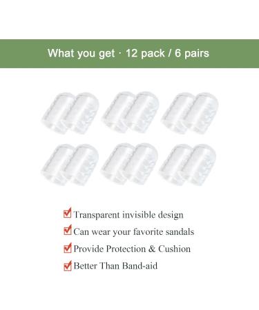 Jrery-KEY Silicone Toe Protector Gel Caps 12 PCS for Women & Men - Breathable Pinky Toe Protection for Blisters, Corns & Friction - Little Toe Cushion Pads - Buy Online on GoSupps.com