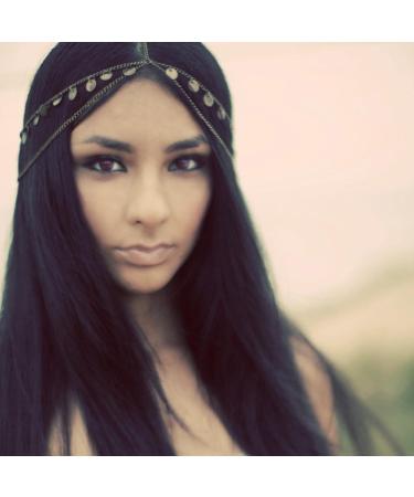 Wekicici Boho Gold Disc Tassel Hair Band for Women and Girls - Coin Headpiece for Parties and Costumes - Buy Online on GoSupps.com