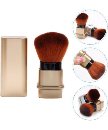 Angoily Nail Dust Brush Makeup Loose Brush Retractable Powder Brush Makeup Blush Finishing Powder Makeup Loose Powder Brush Abs Electroplating Brush Handle Travel Makeup Powder Highlight - Buy Online on GoSupps.com