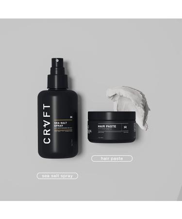 CRVFT Men's Hair Paste 2oz + Sea Salt Spray 6oz Bundle - Medium + Light Hold, Natural Finish - Volume & Texture - Boss Scented - Stylist Approved - Buy Online on GoSupps.com