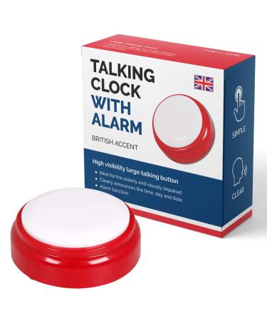 Talking Clock for The Elderly - British Accent - Tells Clearly The Time and Date - Easy to Operate English Speaking Clock - Buy Online on GoSupps.com