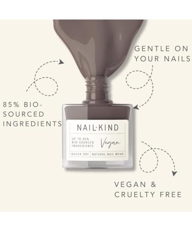NAILKIND Grey Brown Nail Polish - Nutz - Classic Nail Varnish - Vegan Nail Lacquer + Peta Certified + Cruelty Free - Quick Drying & Long Lasting - Chip Resistant Manicure - 8ml - Buy Online on GoSupps.com