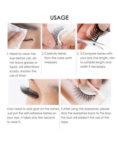 Buy 2 Pairs of 3D Artificial False Eyelashes | Self-Adhesive Easy to Use & Remove Natural Look - Buy Online on GoSupps.com