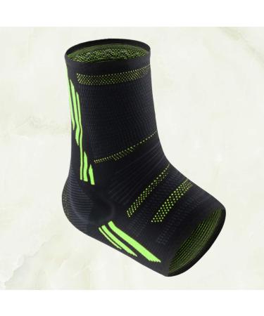 Buy 1pc Silicone Ankle Brace - Ankle Support Sleeve for Running & Sprains - Comfortable Black & Green Ankle Pads - Buy Online on GoSupps.com