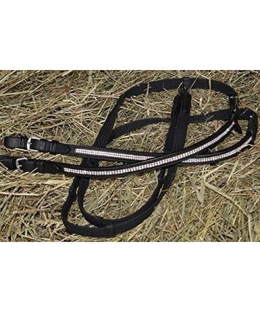 Tysons Breeches Glitter Art Rhinestone Web Reins - 2.40m Black | Rubberized | International Shipping - Buy Online on GoSupps.com