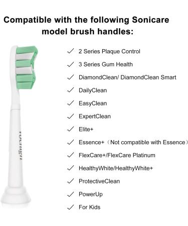 10 Pack Replacement Heads for Philips Sonicare - Compatible with ProtectiveClean, DailyClean, ExpertClean, FlexCare, HealthyWhite - Fits 2 Series, 3 Series, EasyClean - Toothbrush Heads for G2, C2, C3, 4100, 5100, 6100 - Buy Online on GoSupps.com