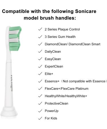Vochigh Replacement Toothbrush-Heads Compatible with Philips Sonicare DiamondClean: fits Plaque Control& HealthyWhite Electric Toothbrush 10 Pack - Buy Online on GoSupps.com