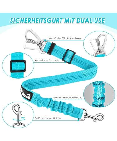 Buy Slowton Dog Harness with Seat Belt Breathable & Secure Car Safety for Dogs - Light Blue Medium - International Shipping Available - Buy Online on GoSupps.com