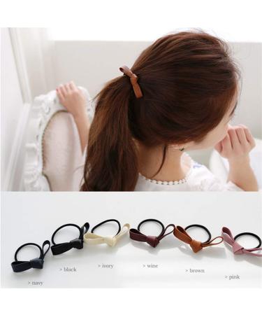 LOVEF 6 Pcs Korean Double Knotted Bows Hair Bands - Girls & Women Hair Accessories - Buy Online on GoSupps.com