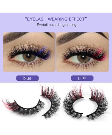 10pairs False Eyelashes Color Russian Strip Extension False Eyelash Set 3d Effect Thick Thin And Fluffy Used For Daily Party Wedding - Buy Online on GoSupps.com