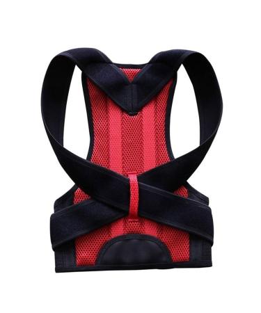 Posture Corrector For Back Clavicle Spine Back Shoulder Lumbar Support Corset Correction Posture pedic belt Men Women (Blue M) Better life Red S
