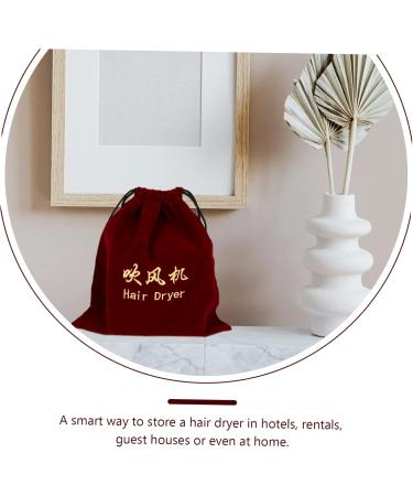 FOMIYES 3 Pcs Hair Dryer Storage Bag Travel Blow Dryer Makeup Organizer Bag Hair Dryer Bag Hanging Plush Bag Claretx3pcs 30x26cmx3pcs - Buy Online on GoSupps.com