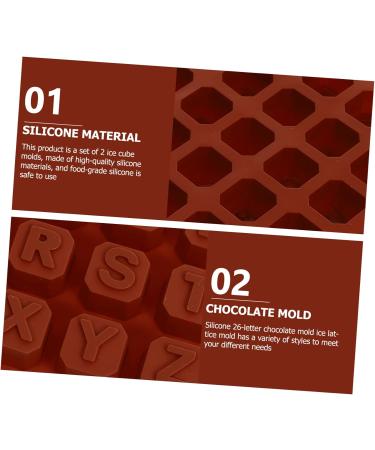 Zerodeko Silicone Gummy Molds Ice Mold 2pcs Chocolate Mold Silica Gel Baking Mold Candy Silicone Ice Trays Letter Silicone Molds - Buy Online on GoSupps.com