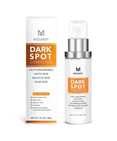 MESANDY Dark Spot Corrector  Dark Spot Remover For Face and Body Serum Formulated with Advanced Ingredient 4-Butylresorcinol  Kojic Acid  Lactic Acid  Salicylic Acid and Licorice Root Extract | Improves Hyperpigmentation...