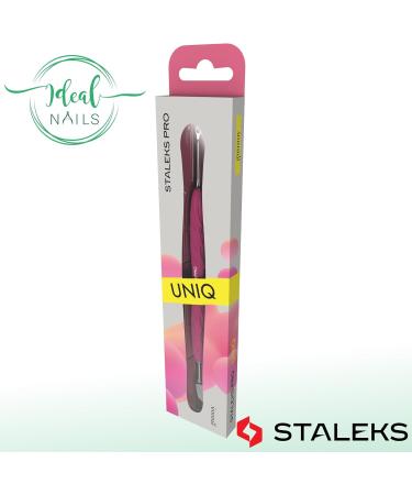 STALEKS UNIQ PQ-11/1 Double Manicure Instrument with Silicone Grip (Ring + Flat Straight Slider) - Buy Online on GoSupps.com