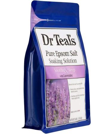 Dr. Teal's Pure Epsom Salt Soaking Solution Gift Set - Lavender & Chamomile Essential Oils for Calm & Better Sleep (2 Pack 3lbs ea.) - Buy Online on GoSupps.com
