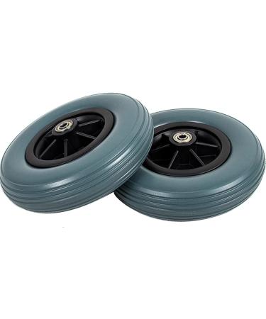 Wheelchair Wheels Wheelchair Front Castor 200x50mm Power Wheelchair Caster Wheels 8Inch Wheelchair Front Casters Replacement Wheels PU Solid Tire Wheel (Color : Grey)(Grey) 8 inch Grey