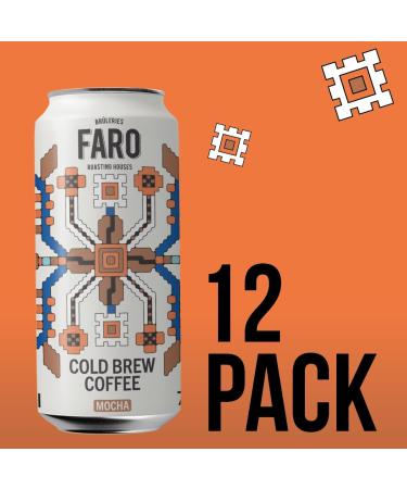 Caf FARO Cold Brew Coffee Dairy Free Low Acidity Rich Mocha Blend with Chocolate Notes Iced Coffee Drink 225 ml Ready-to-drink Coffee in Can (12 Pack) - Buy Online on GoSupps.com