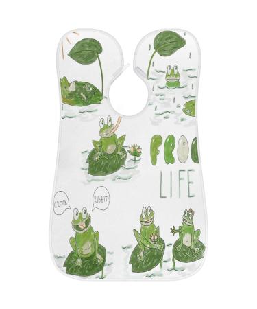 Animal Frog Pattern Beard Bib Apron - Waterproof Grooming Cloth for Men | Non-Stick Beard Catcher with Suction Cups - Perfect Gift for Shaving & Trimming - Buy Online on GoSupps.com