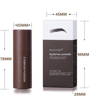 Waterproof Eyebrow Stamp Kit with 10 Reusable Stencils and Brushes - Dark Brown - Buy Online on GoSupps.com