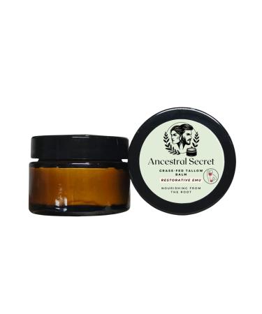 Restorative Tallow Balm, Muscle Relief Massage Balm, Grass-Fed Tallow, Emu Oil, Wintergreen, Mint & Rosemary Essential Oils, Post-Workout Recovery, 0.55 Oz 2 Ounce (Pack of 1)