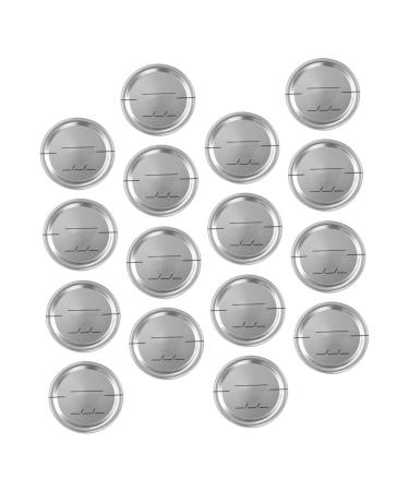 Mipcase 90 Pcs Mason Jar Lids Wide Jar Supplies Rings Airtight and Leak- Proof Seal Thai Massage Stick Canning Lids Wide Clear Shaker Cups Wide Mouth Canning Lids Jam Metal Tinplate Glass Silverx3pcs 8.6X8.6X0.2CMx3pcs