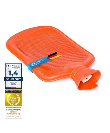 Snoozy hot bottle with soft and cozy cover XXL with 2 liter volume for long -lasting heat 100% natural rubber (without reference) - Buy Online on GoSupps.com